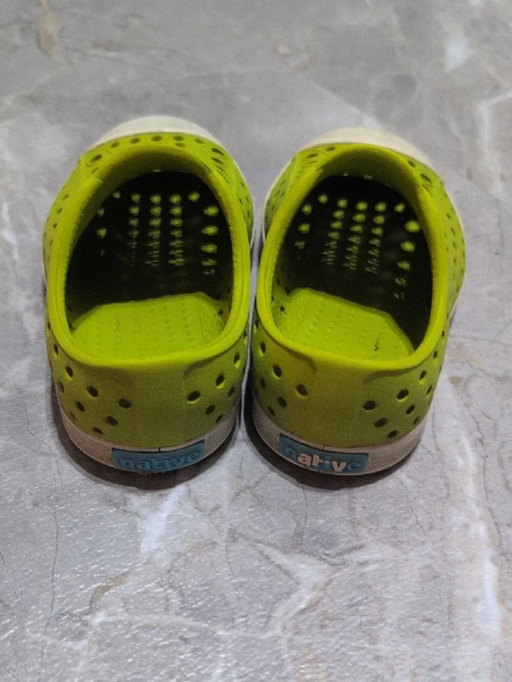 Native Kids Slip-On Water Shoes in Lime Green
